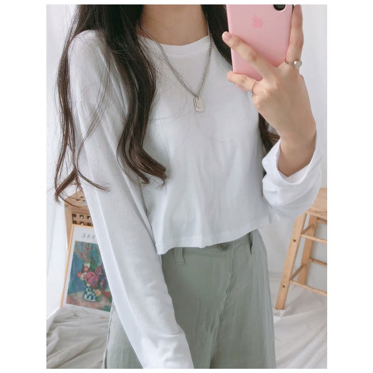 アイボリー | tシャツ レディース 長袖 | VIVID LADY