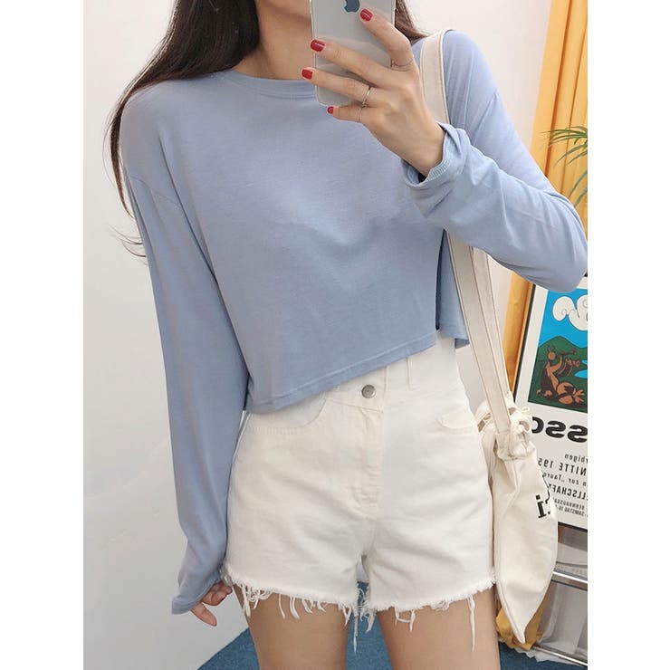 スカイブルー | tシャツ レディース 長袖 | VIVID LADY
