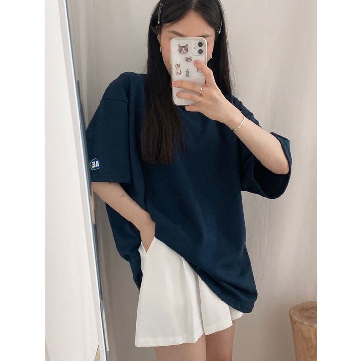 レディース 半袖Tシャツ★キルシ★ルーズフィット OVERSIZE レディース 半袖 Tシャツ[品番：ZONK0006751]｜ZI-ON（ジーオン