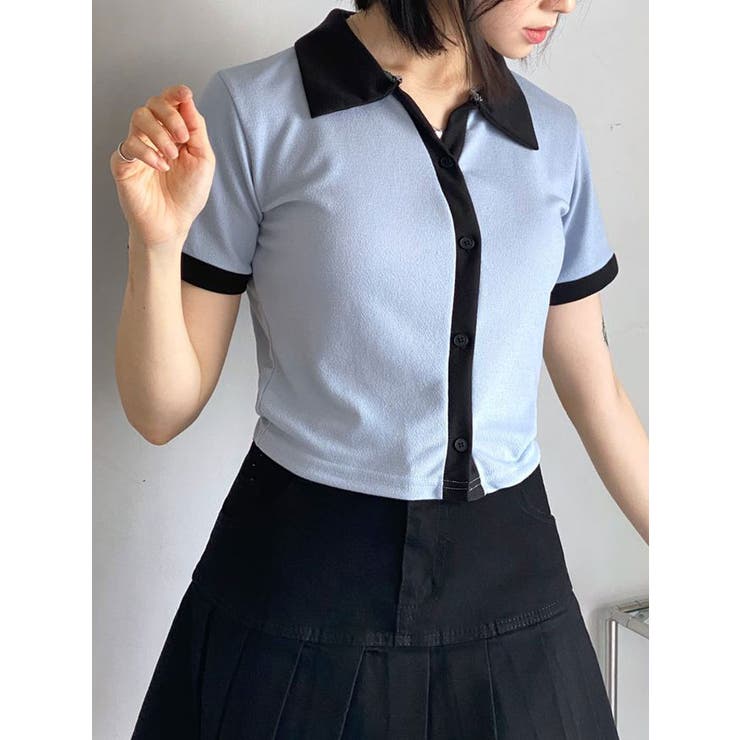 襟付き 半袖 Tシャツ ワンピース ショート丈 シャツワンピース ミニワンピース ショート丈 襟付き 長袖