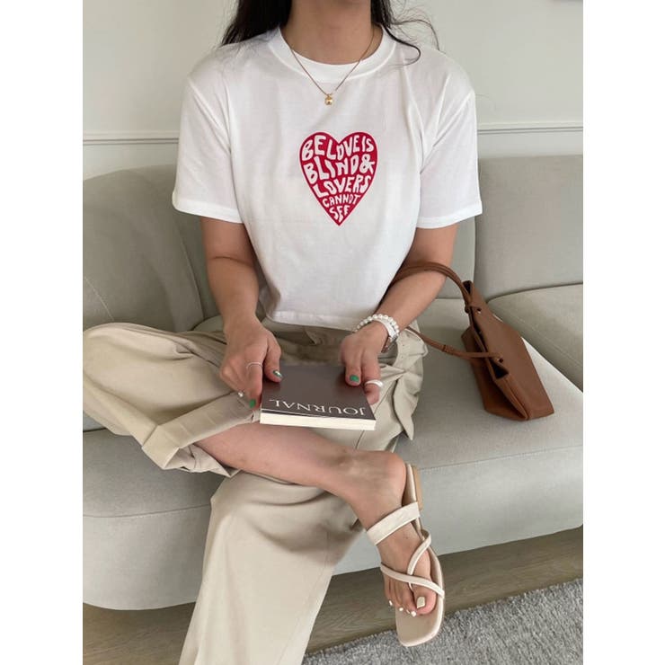 セール】ロゴ入りクロップド丈半袖Tシャツ レディース 配色（T