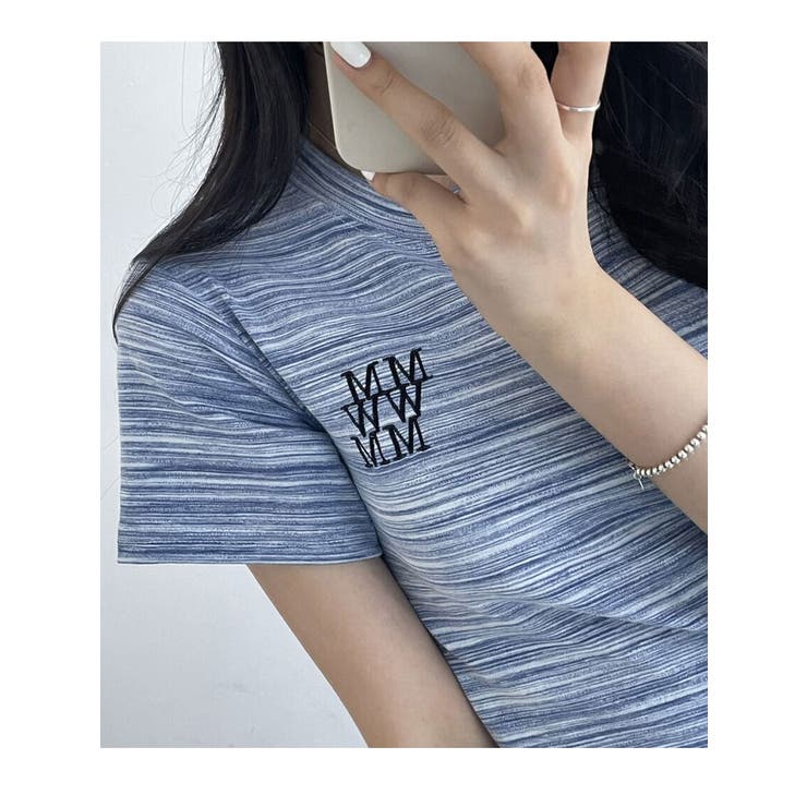レインボーミックスストライプ柄半袖Tシャツ レディース 夏 | VIVID LADY | 詳細画像18 