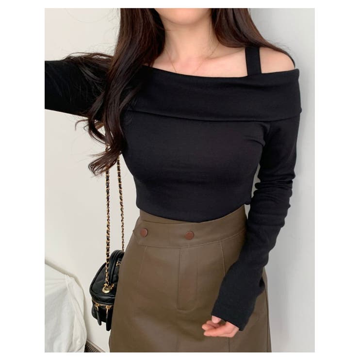 裏起毛肩出しショート丈長袖トップスレディース Y2K 春秋冬 | VIVID LADY | 詳細画像2 