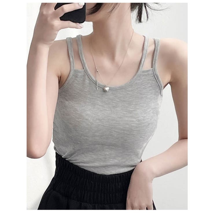 ２ラインスリムノースリーブtシャツ クロップド丈 レディース | VIVID LADY | 詳細画像2 