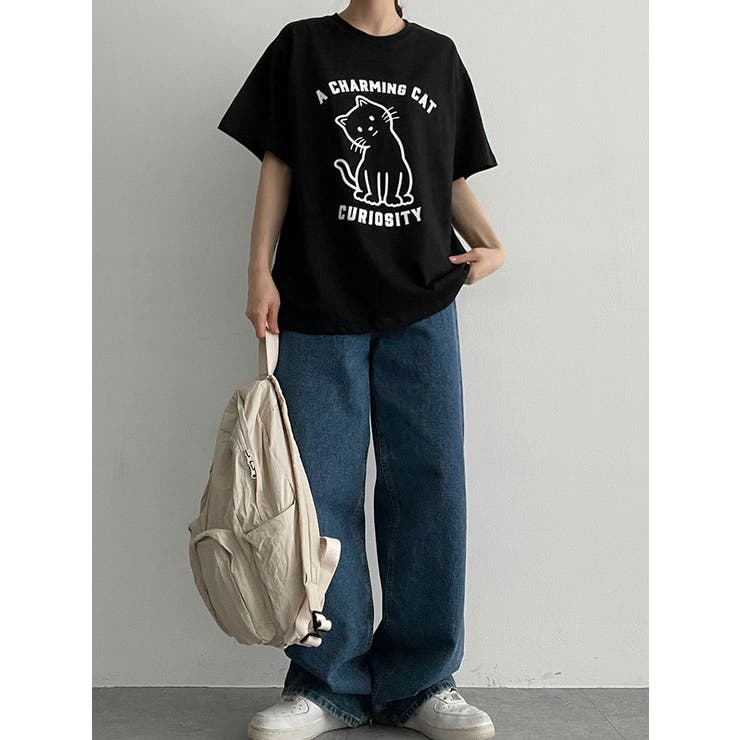 キャラクタープリント半袖tシャツ Y2K 韓国[品番：KH000013722