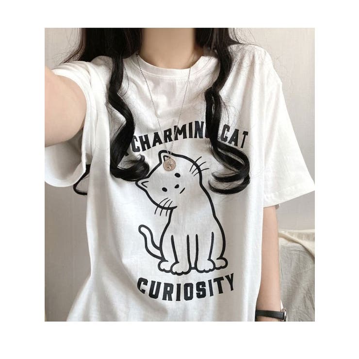キャラクタープリント半袖tシャツ Y2K 韓国[品番：KH000013722