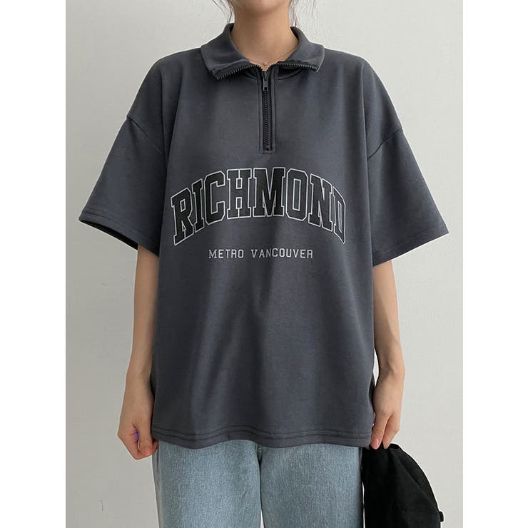 ロゴ入りアノラック半袖tシャツ Y2K 韓国[品番：KH000013723