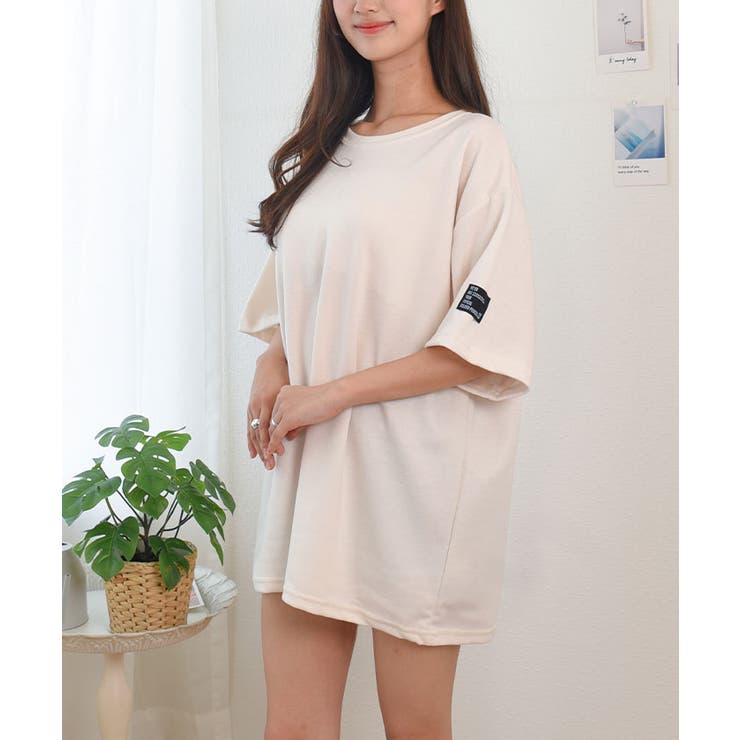 Tシャツ半袖 オーバーサイズ Tシャツ半袖レディース[品番：KH000012162