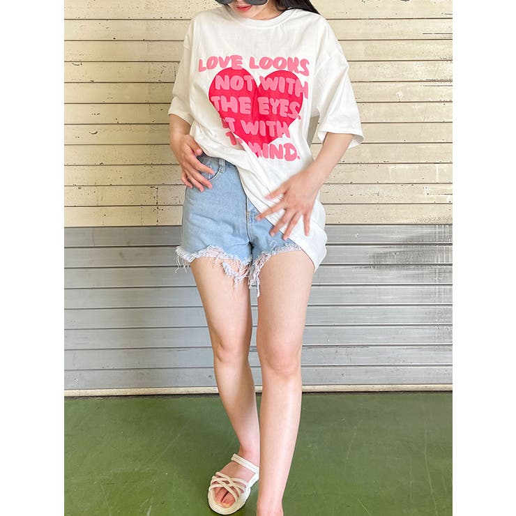 オーバーフィット半袖tシャツ トレーナー Y2K | VIVID LADY | 詳細画像12 