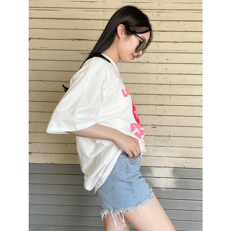 オーバーフィット半袖tシャツ トレーナー Y2K | VIVID LADY | 詳細画像15 
