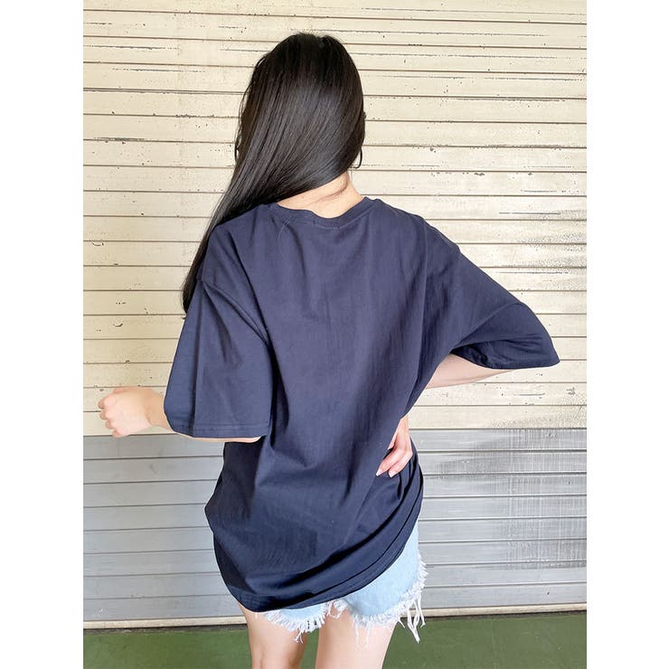 オーバーフィット半袖tシャツ トレーナー Y2K | VIVID LADY | 詳細画像4 