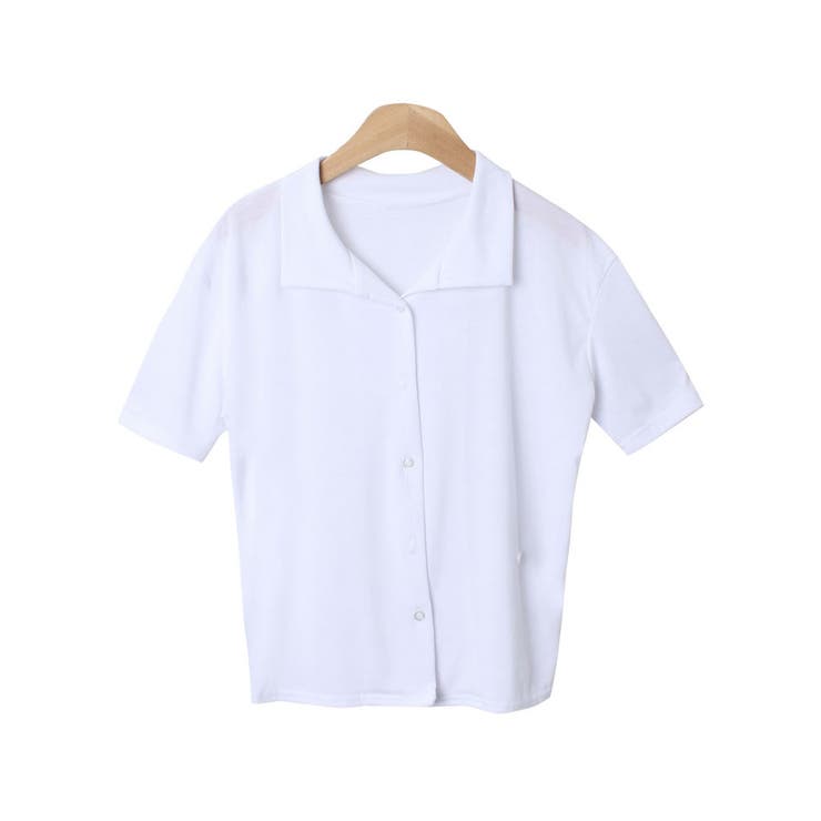 アイボリー | トップス夏 襟付きトップス Tシャツ半袖 | VIVID LADY