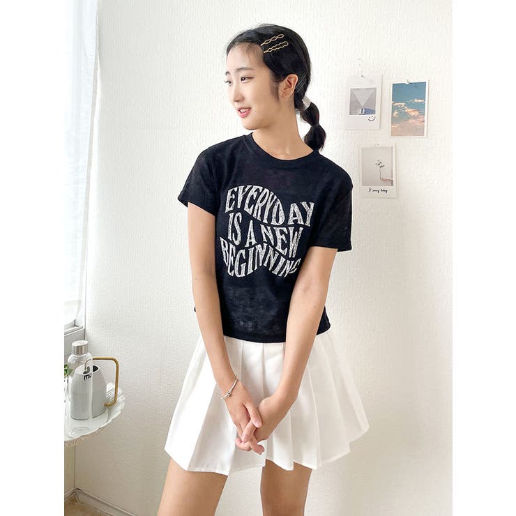 ブラック | トップス夏 tシャツ レディース | VIVID LADY