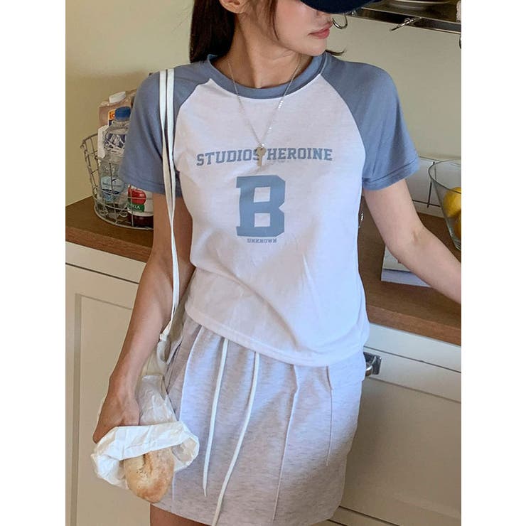 スカイブルー | ロゴ入れtシャツ半袖 トップス夏 ロゴt | VIVID LADY