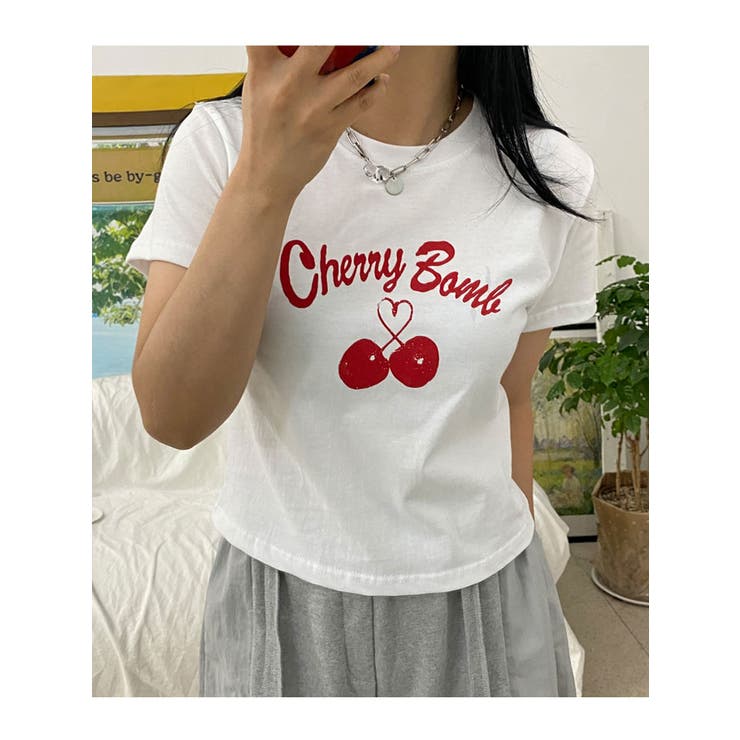 ロゴ入れtシャツ半袖 トップス夏 ロゴt | VIVID LADY | 詳細画像7 
