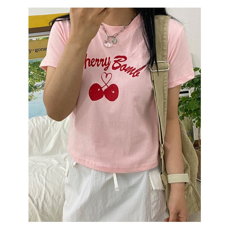 ロゴ入れtシャツ半袖 トップス夏 ロゴt | VIVID LADY | 詳細画像13 