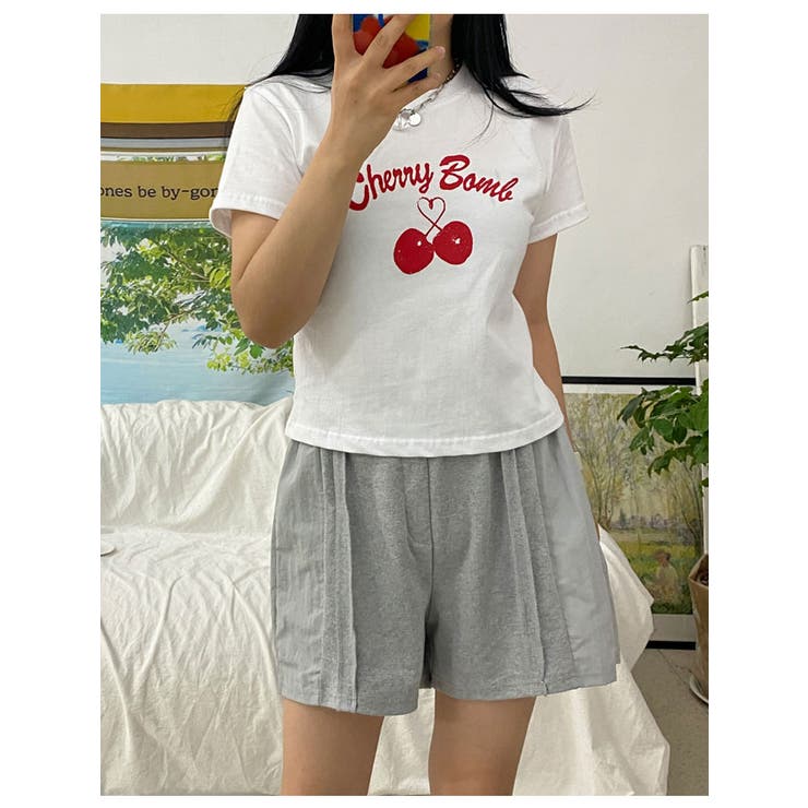 アイボリー | ロゴ入れtシャツ半袖 トップス夏 ロゴt | VIVID LADY