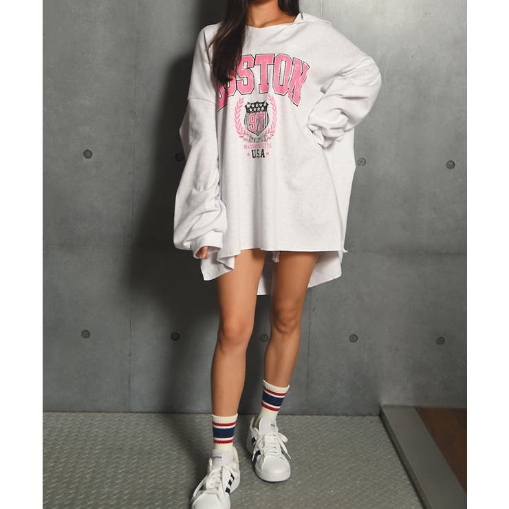オーバーサイズ Tシャツ フード付き | VIVID LADY | 詳細画像1 