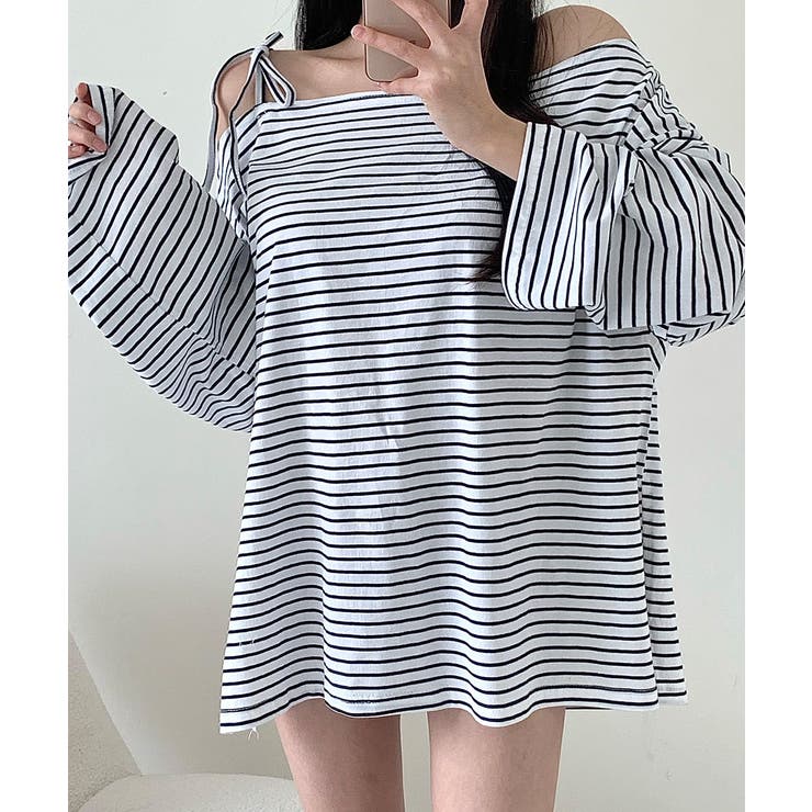 オフショルダー カットソー Tシャツ | VIVID LADY | 詳細画像1 