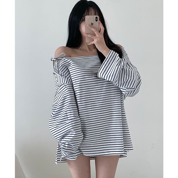 オフショルダー カットソー Tシャツ | VIVID LADY | 詳細画像9 