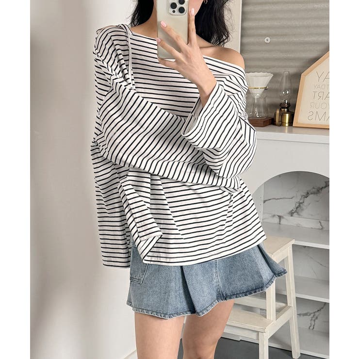 オフショルダー カットソー Tシャツ | VIVID LADY | 詳細画像11 