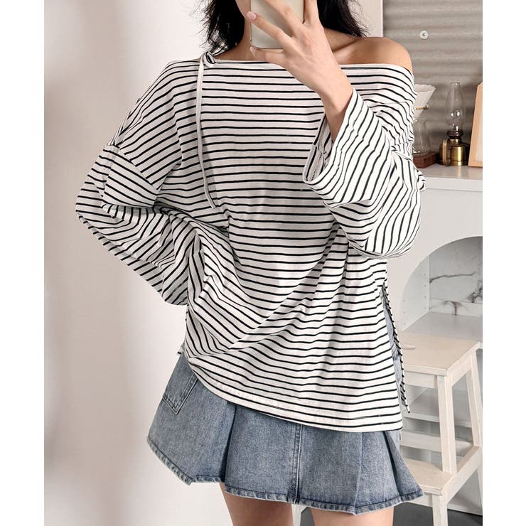 オフショルダー カットソー Tシャツ | VIVID LADY | 詳細画像12 