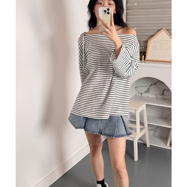 オフショルダー カットソー Tシャツ | VIVID LADY | 詳細画像13 