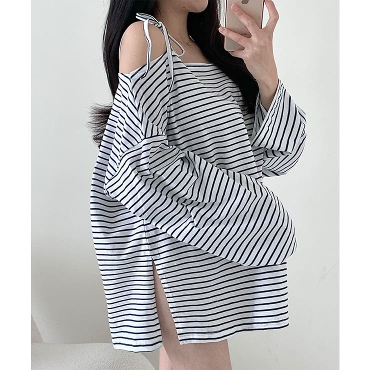 ホワイト | オフショルダー カットソー Tシャツ | VIVID LADY