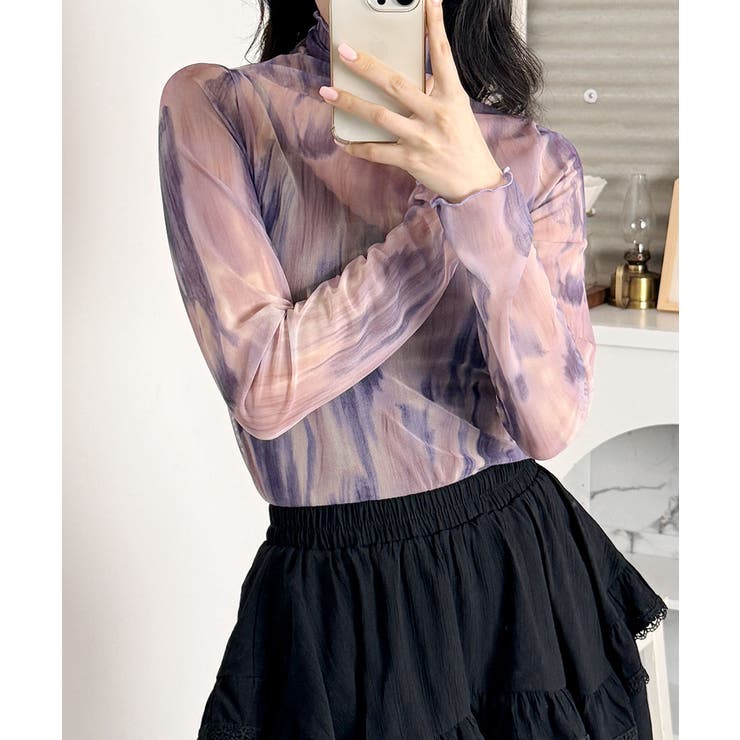 Ameri タイダイ柄シアートップス メール便】タイダイ柄シアートップス／tops1956 | DAY CLOSET