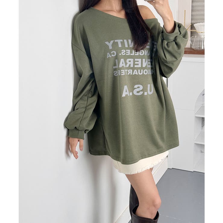 tシャツ ハンド ライティング Tシャツ レディース 配色ラグラン半袖Tシャツ レディース 夏[品番：KH000014647