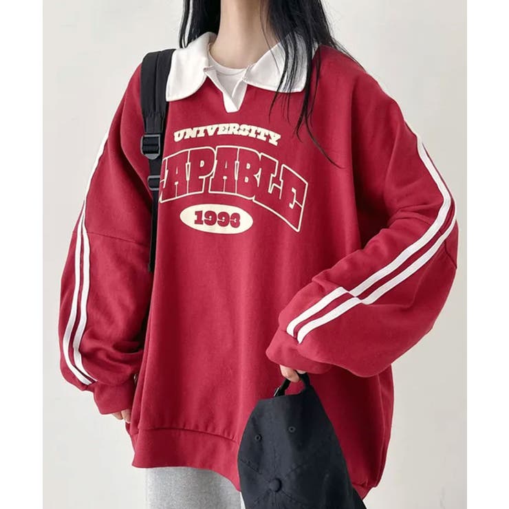 ラグランルーズロンT カラー付き オーバーサイズ | VIVID LADY | 詳細画像21 