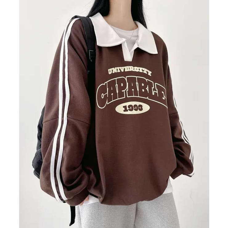 ラグランルーズロンT カラー付き オーバーサイズ | VIVID LADY | 詳細画像32 