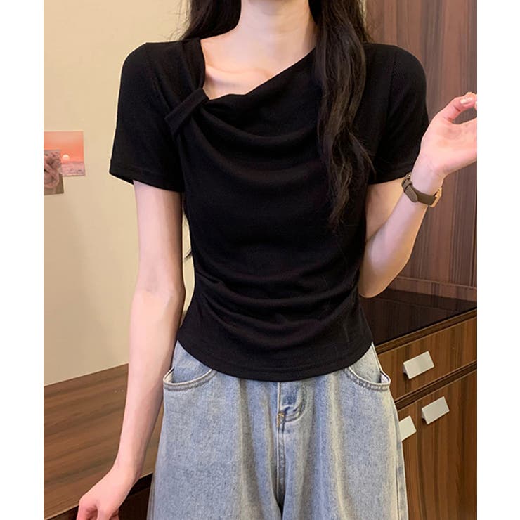 VICTORIA BECKHAM / ヴィクトリアベッカム ドレープ 半袖Tシャツ