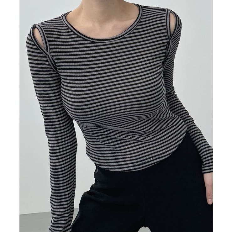 オープンショルダー Tシャツ 肩出しTシャツ | VIVID LADY | 詳細画像1 