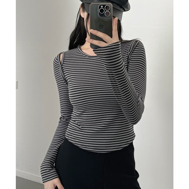 オープンショルダー Tシャツ 肩出しTシャツ | VIVID LADY | 詳細画像20 