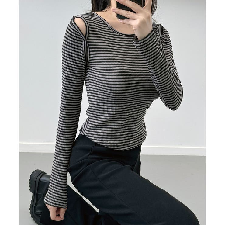 オープンショルダー Tシャツ 肩出しTシャツ | VIVID LADY | 詳細画像21 