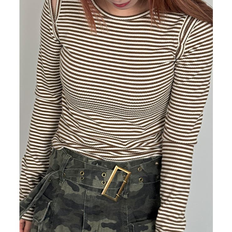 オープンショルダー Tシャツ 肩出しTシャツ | VIVID LADY | 詳細画像22 