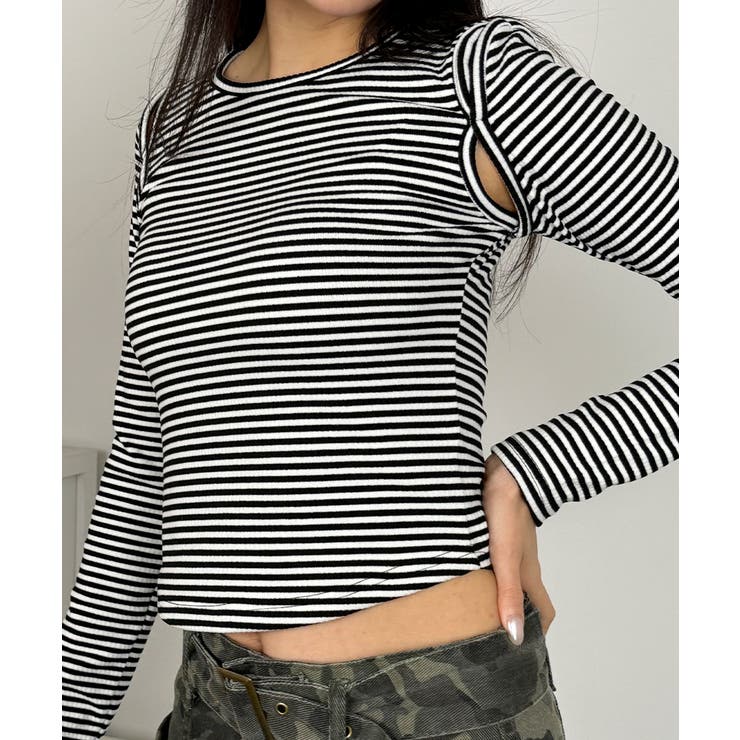 オープンショルダー Tシャツ 肩出しTシャツ | VIVID LADY | 詳細画像37 