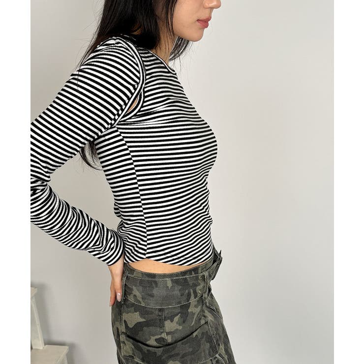 オープンショルダー Tシャツ 肩出しTシャツ | VIVID LADY | 詳細画像39 