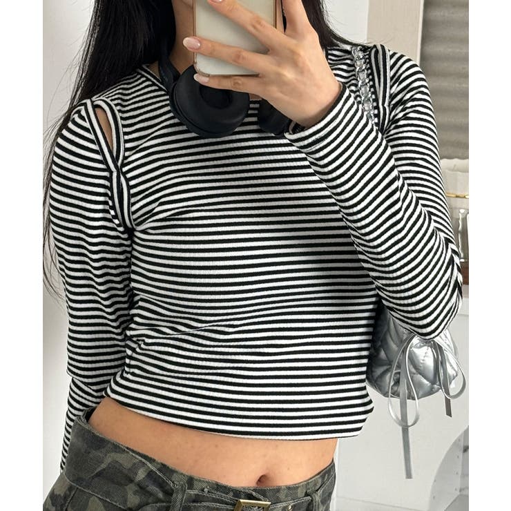 オープンショルダー Tシャツ 肩出しTシャツ | VIVID LADY | 詳細画像42 