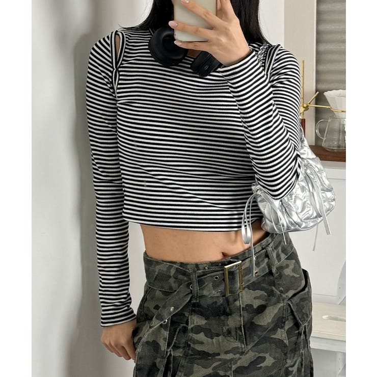 オープンショルダー Tシャツ 肩出しTシャツ | VIVID LADY | 詳細画像43 