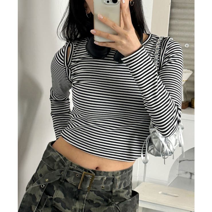 オープンショルダー Tシャツ 肩出しTシャツ | VIVID LADY | 詳細画像45 