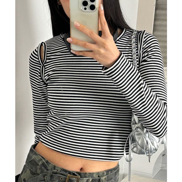 オープンショルダー Tシャツ 肩出しTシャツ | VIVID LADY | 詳細画像47 