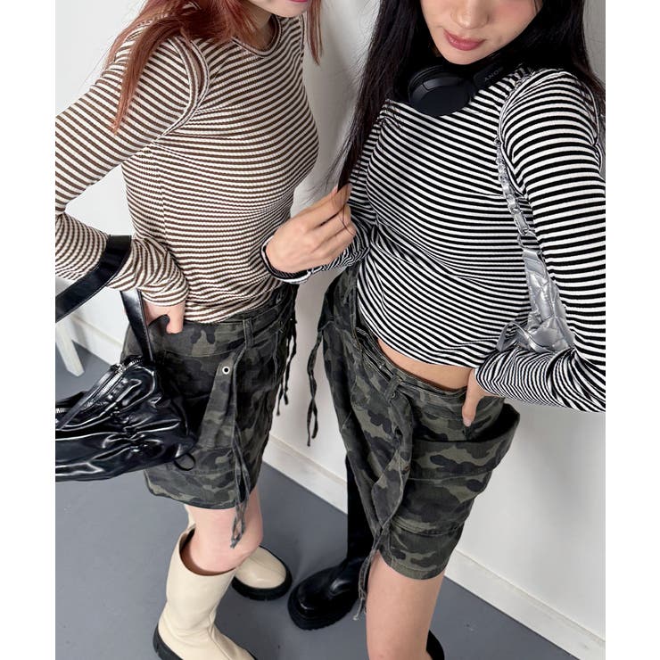 オープンショルダー Tシャツ 肩出しTシャツ | VIVID LADY | 詳細画像50 