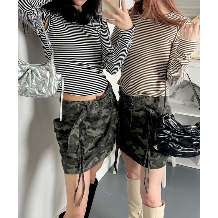 オープンショルダー Tシャツ 肩出しTシャツ | VIVID LADY | 詳細画像51 