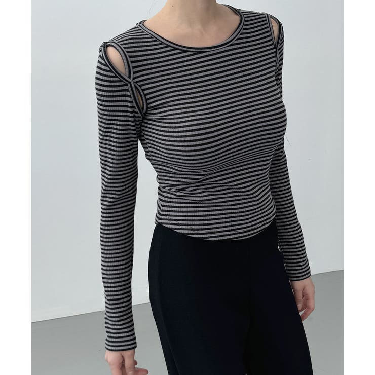 オープンショルダー Tシャツ 肩出しTシャツ | VIVID LADY | 詳細画像12 