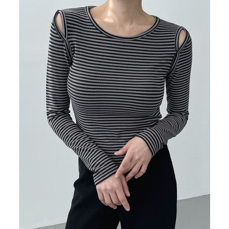 オープンショルダー Tシャツ 肩出しTシャツ | VIVID LADY | 詳細画像15 