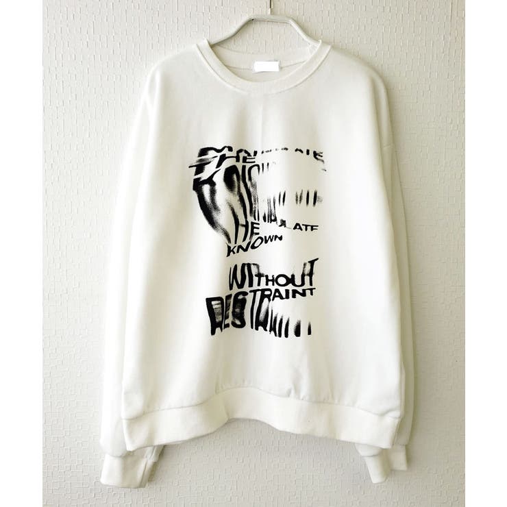 厚み感が薄く半袖とレイヤードして楽しんでもいいクルーネックトレーナー トップス | VIVID LADY | 詳細画像2 