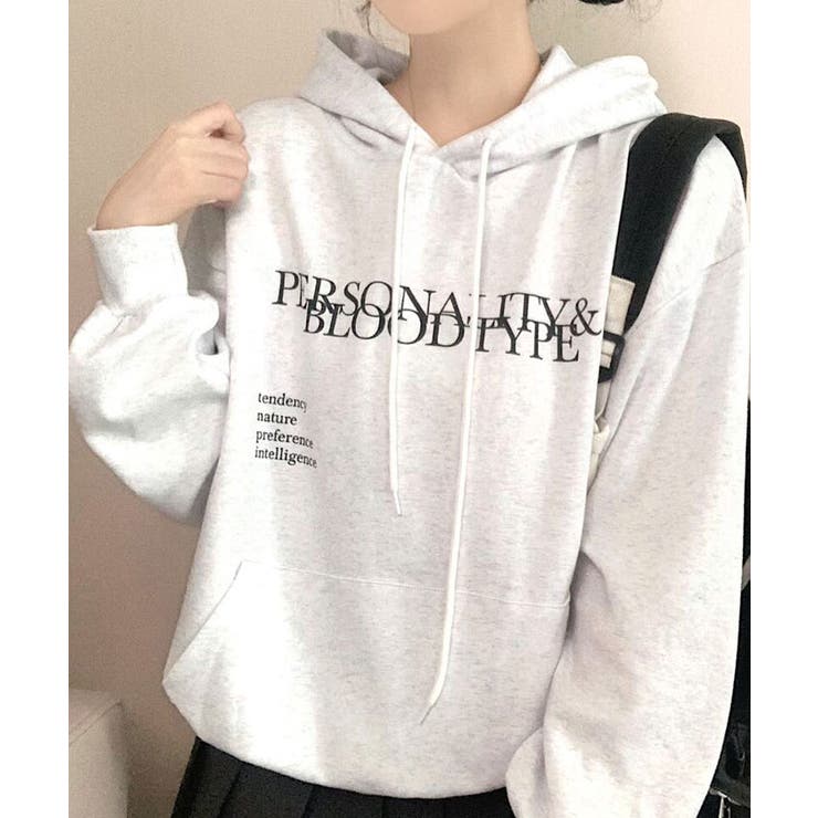 すっきりとしたポイントになる配色レタリングのパーカー トップス レディース | VIVID LADY | 詳細画像10 