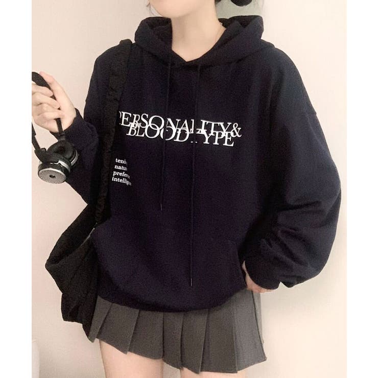 すっきりとしたポイントになる配色レタリングのパーカー トップス レディース | VIVID LADY | 詳細画像13 